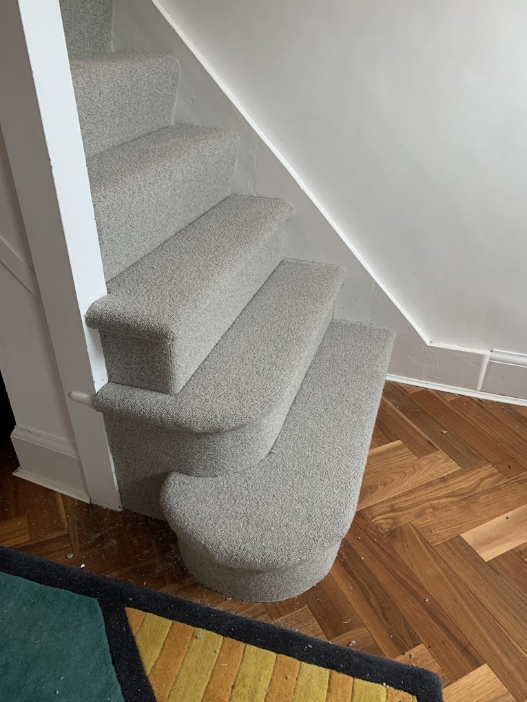 light grey stair carpet