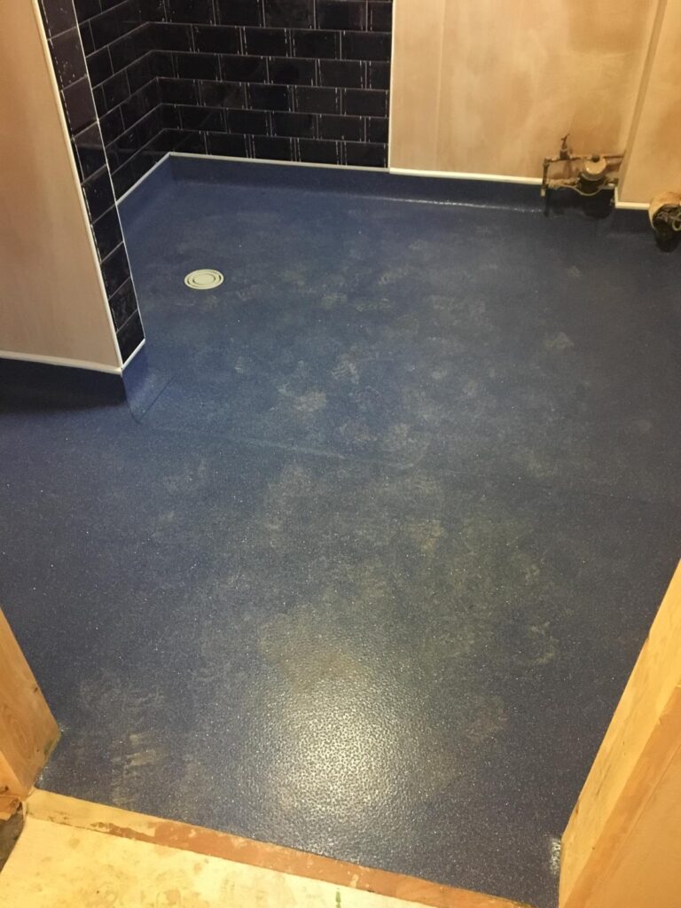 Blue wetroom Tamworth after